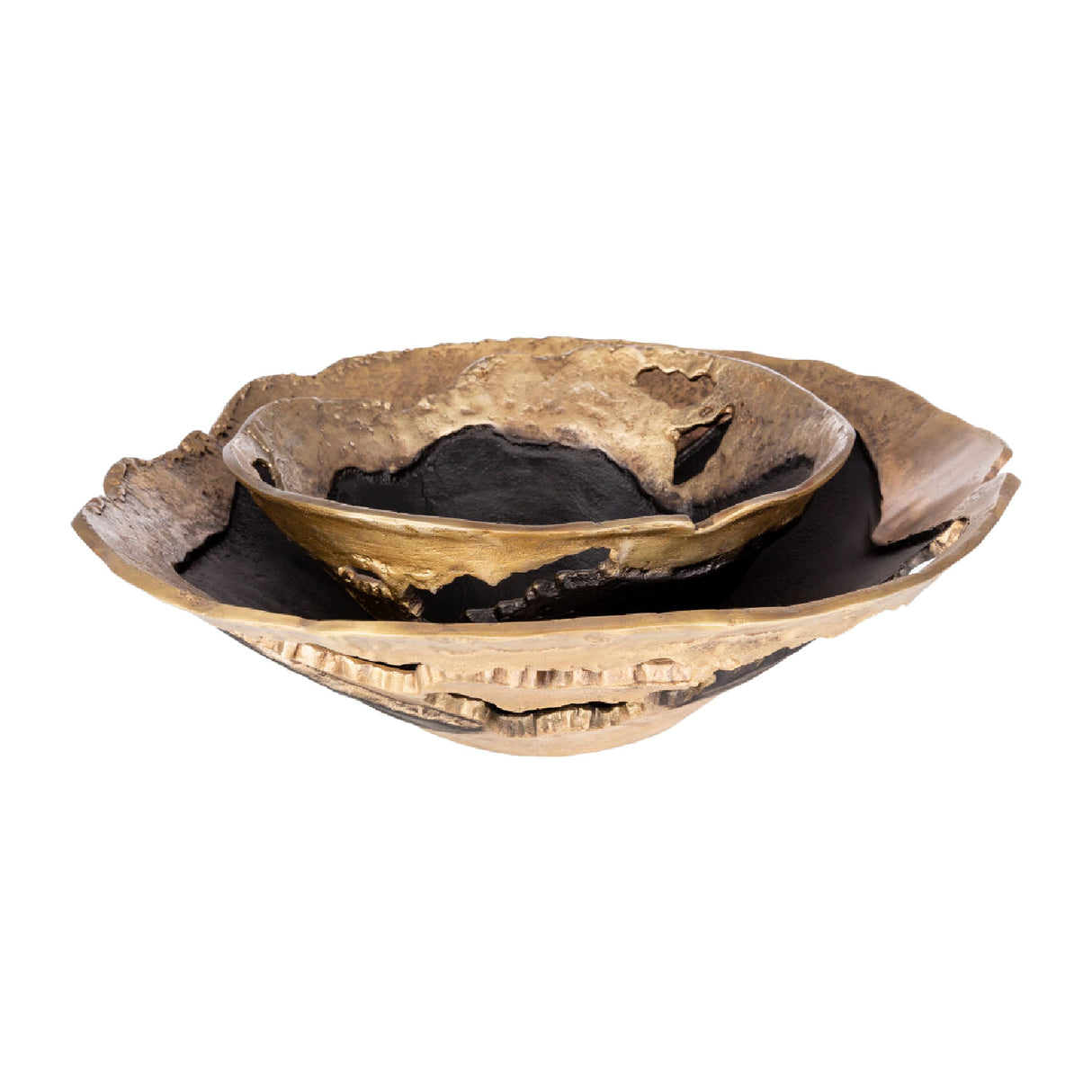 Modern European furniture - Antiqued Aluminum Decorative Bowls (2) - www.oroa.com