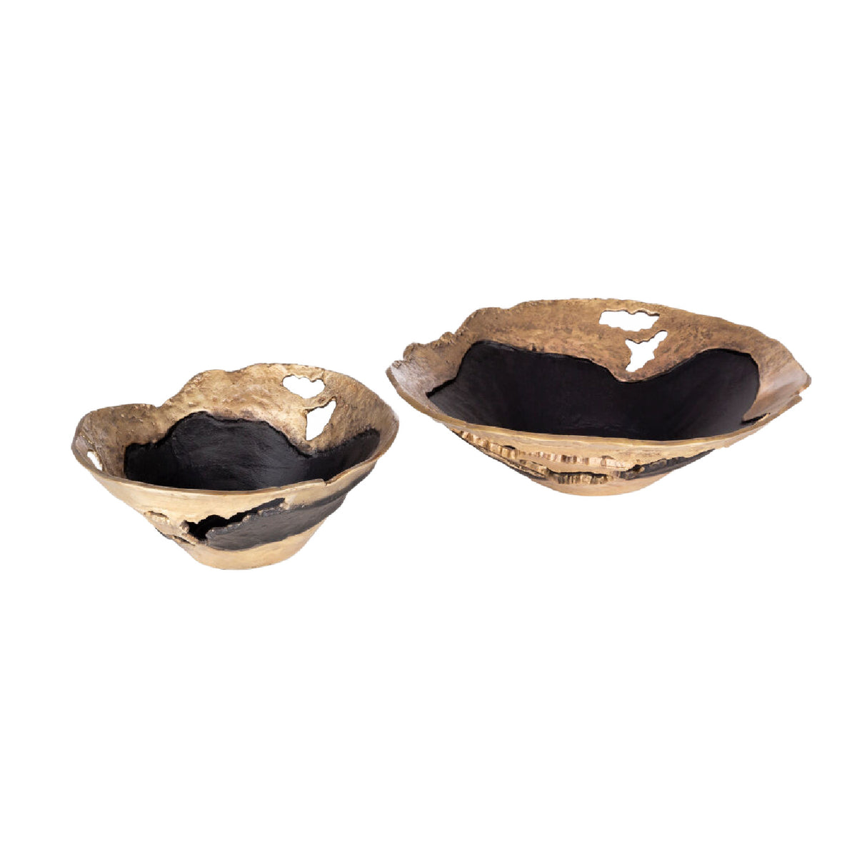Modern European furniture - Antiqued Aluminum Decorative Bowls (2) - www.oroa.com