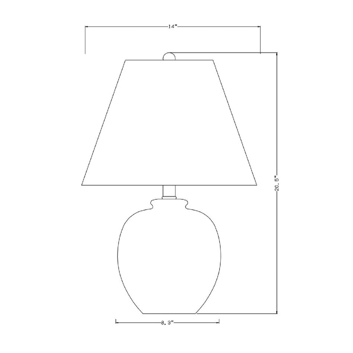 Modern European furniture - Gray Ceramic Accent Table Lamp - www.oroa.com