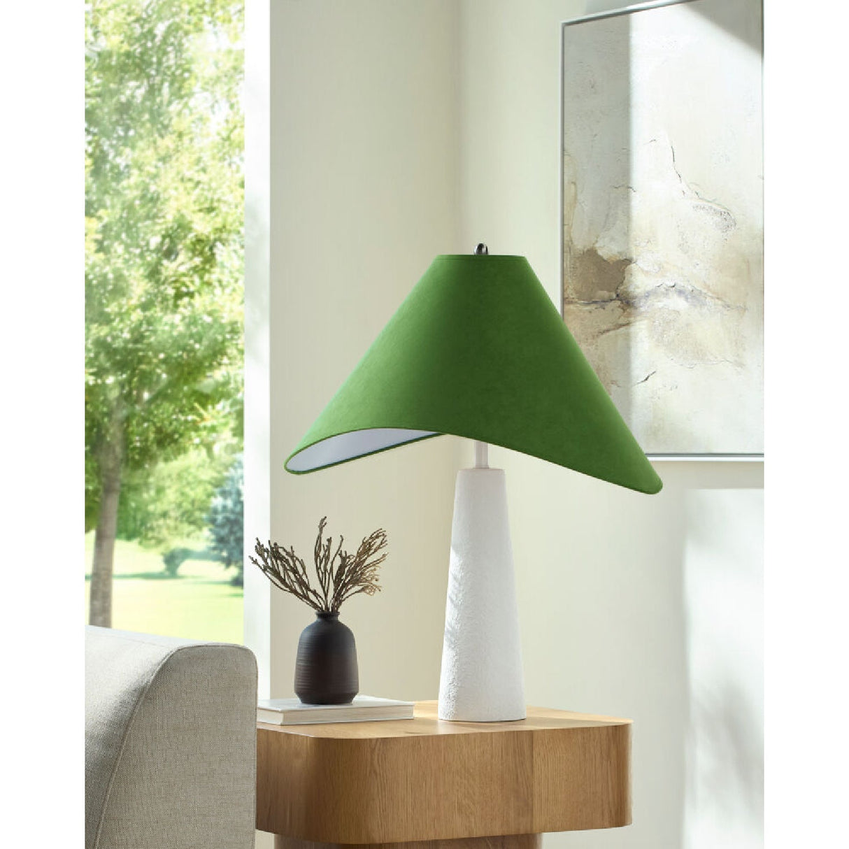 Modern European furniture - Cotton Shade Accent Table Lamp - www.oroa.com