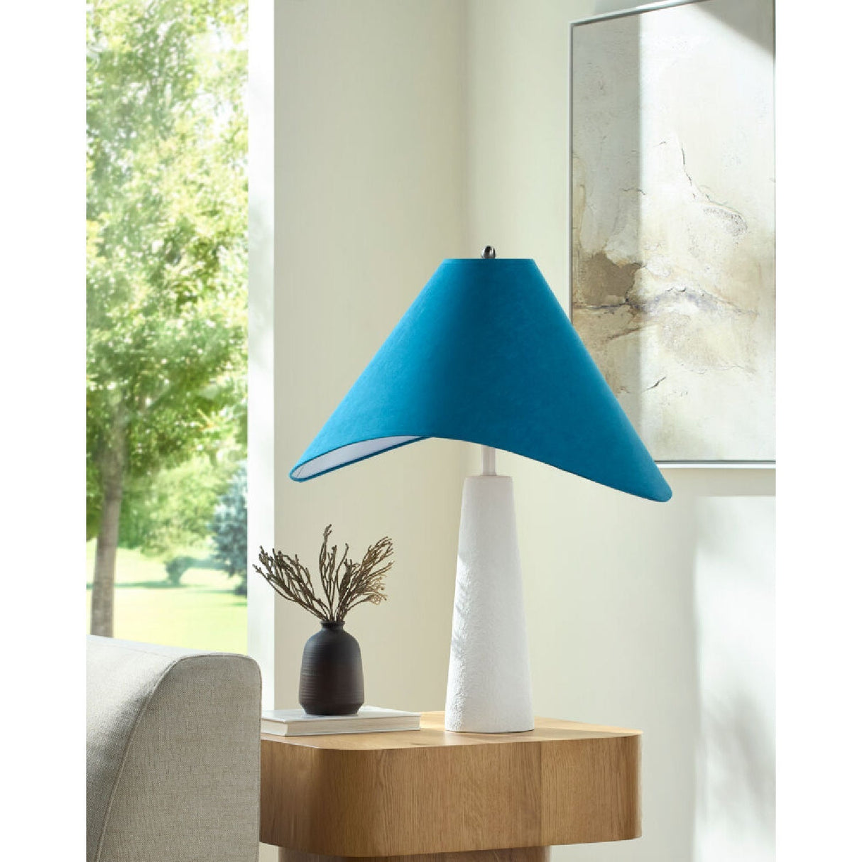 Modern European furniture - Cotton Shade Accent Table Lamp - www.oroa.com