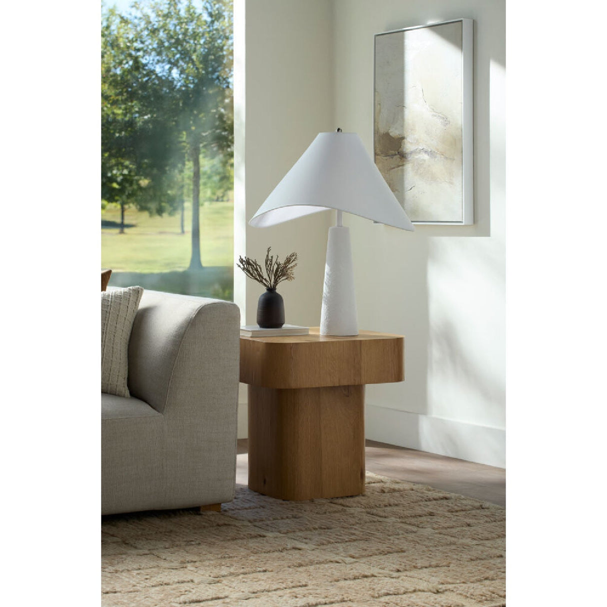 Modern European furniture - Cotton Shade Accent Table Lamp - www.oroa.com