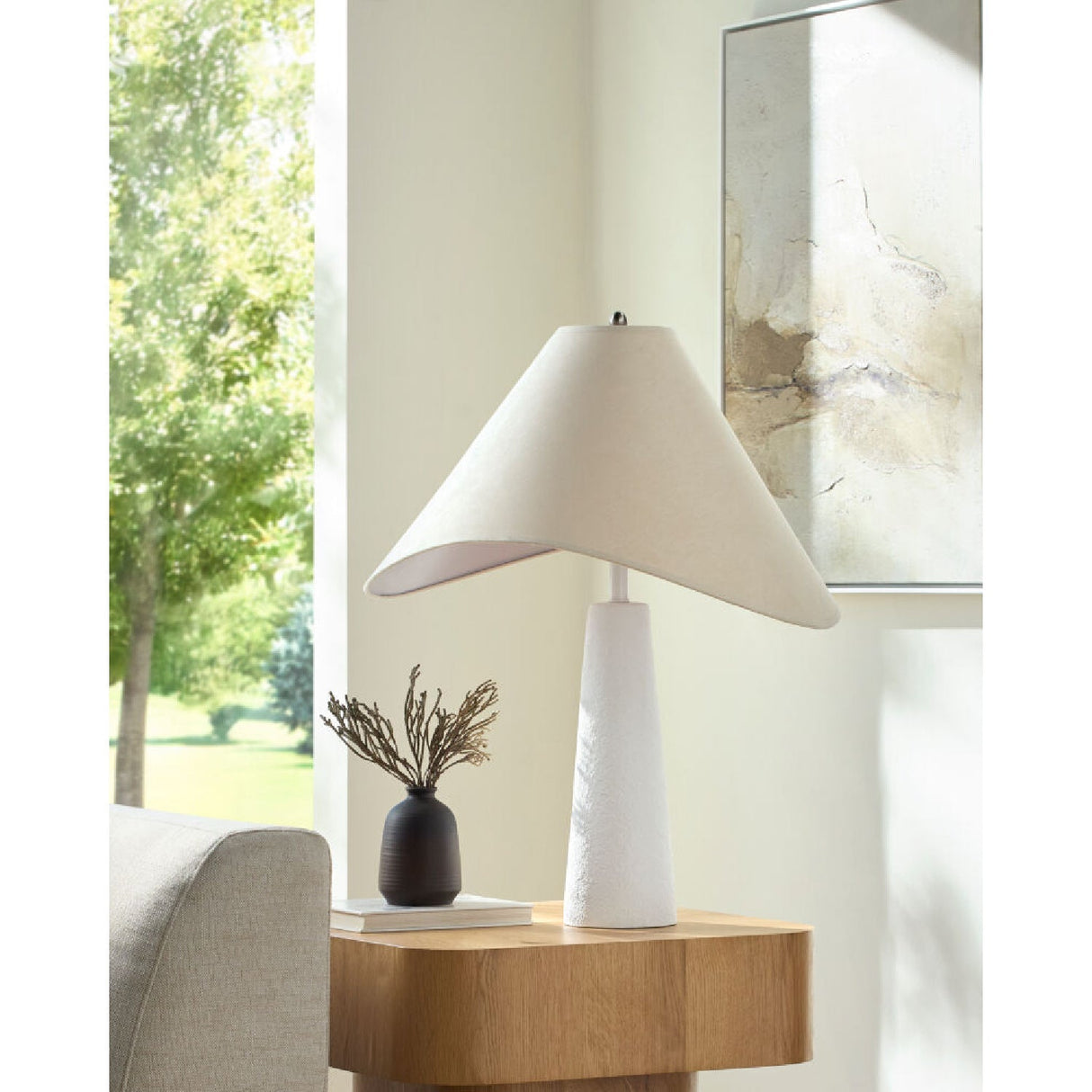 Modern European furniture - Cotton Shade Accent Table Lamp - www.oroa.com