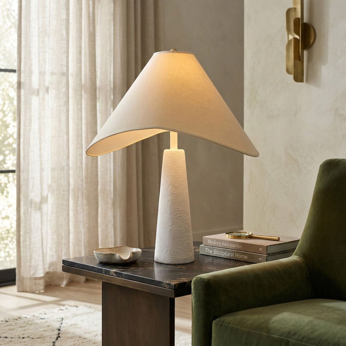 Modern European furniture - Cotton Shade Accent Table Lamp - www.oroa.com