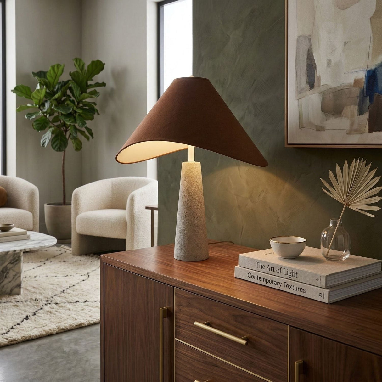 Modern European furniture - Cotton Shade Table Lamp - www.oroa.com