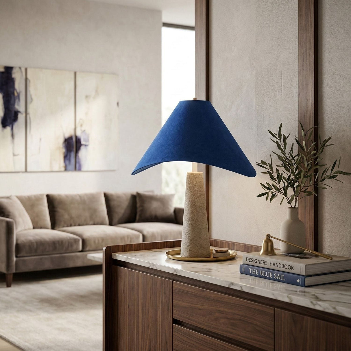 Modern European furniture - Cotton Shade Table Lamp - www.oroa.com