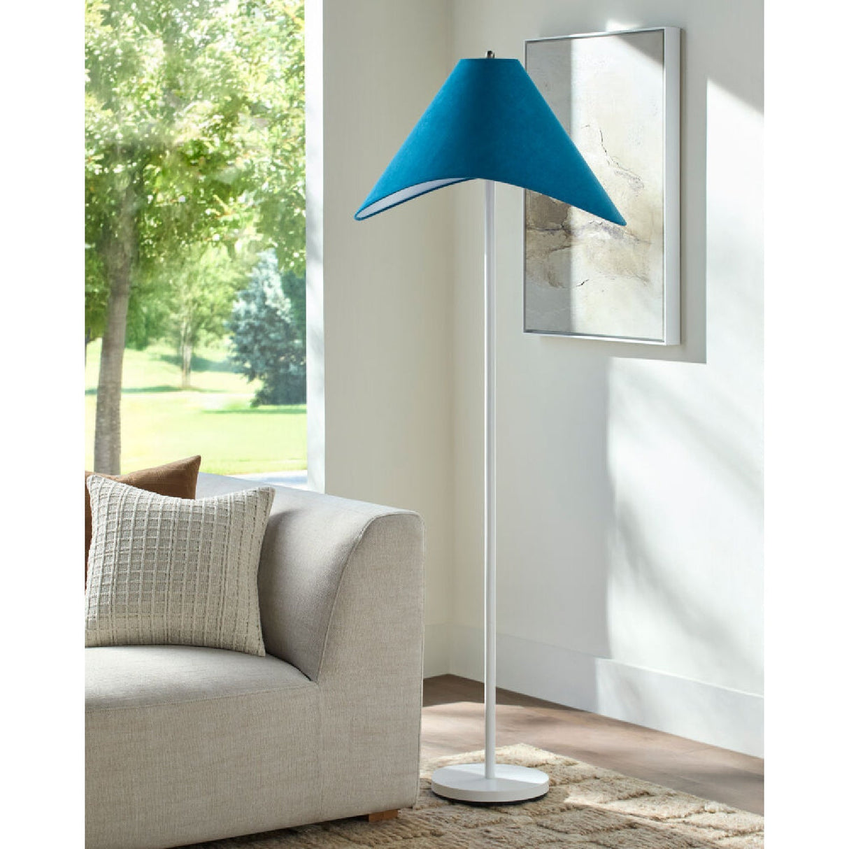 Modern European furniture - Cotton Shade Accent Floor Lamp - www.oroa.com
