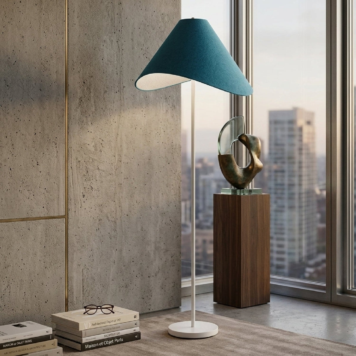 Modern European furniture - Cotton Shade Accent Floor Lamp - www.oroa.com