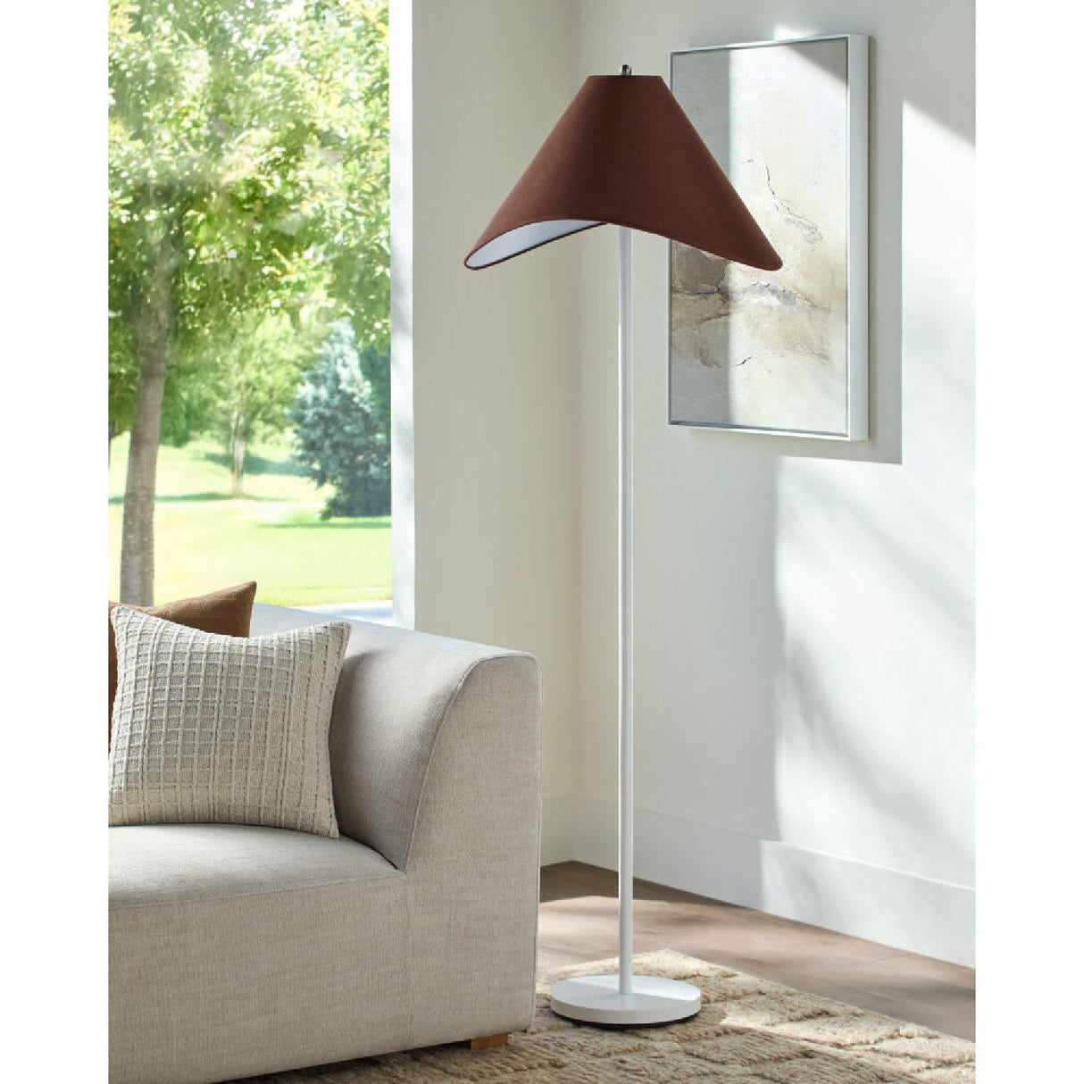 Modern European furniture - Cotton Shade Accent Floor Lamp - www.oroa.com