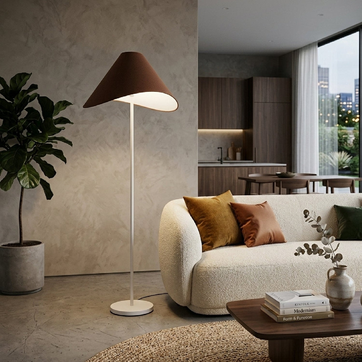 Modern European furniture - Cotton Shade Accent Floor Lamp - www.oroa.com