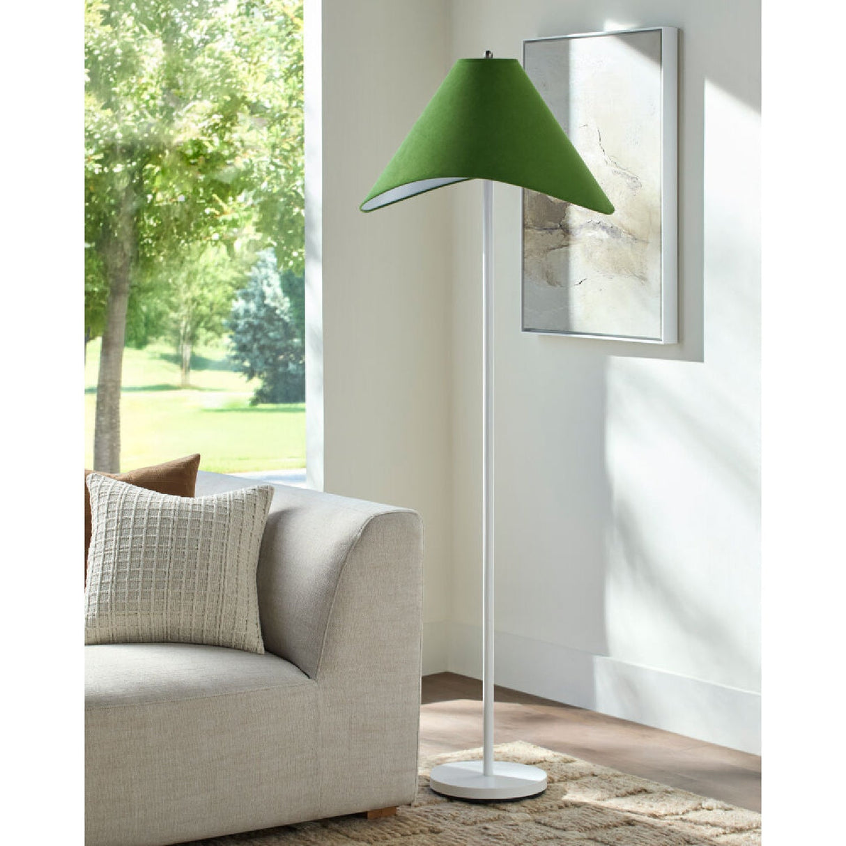 Modern European furniture - Cotton Shade Accent Floor Lamp - www.oroa.com