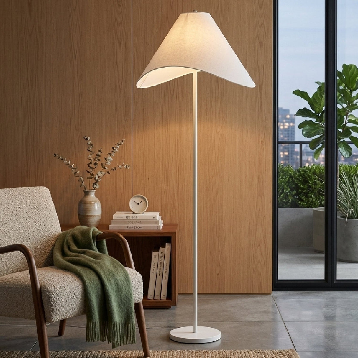Modern European furniture - Cotton Shade Accent Floor Lamp - www.oroa.com