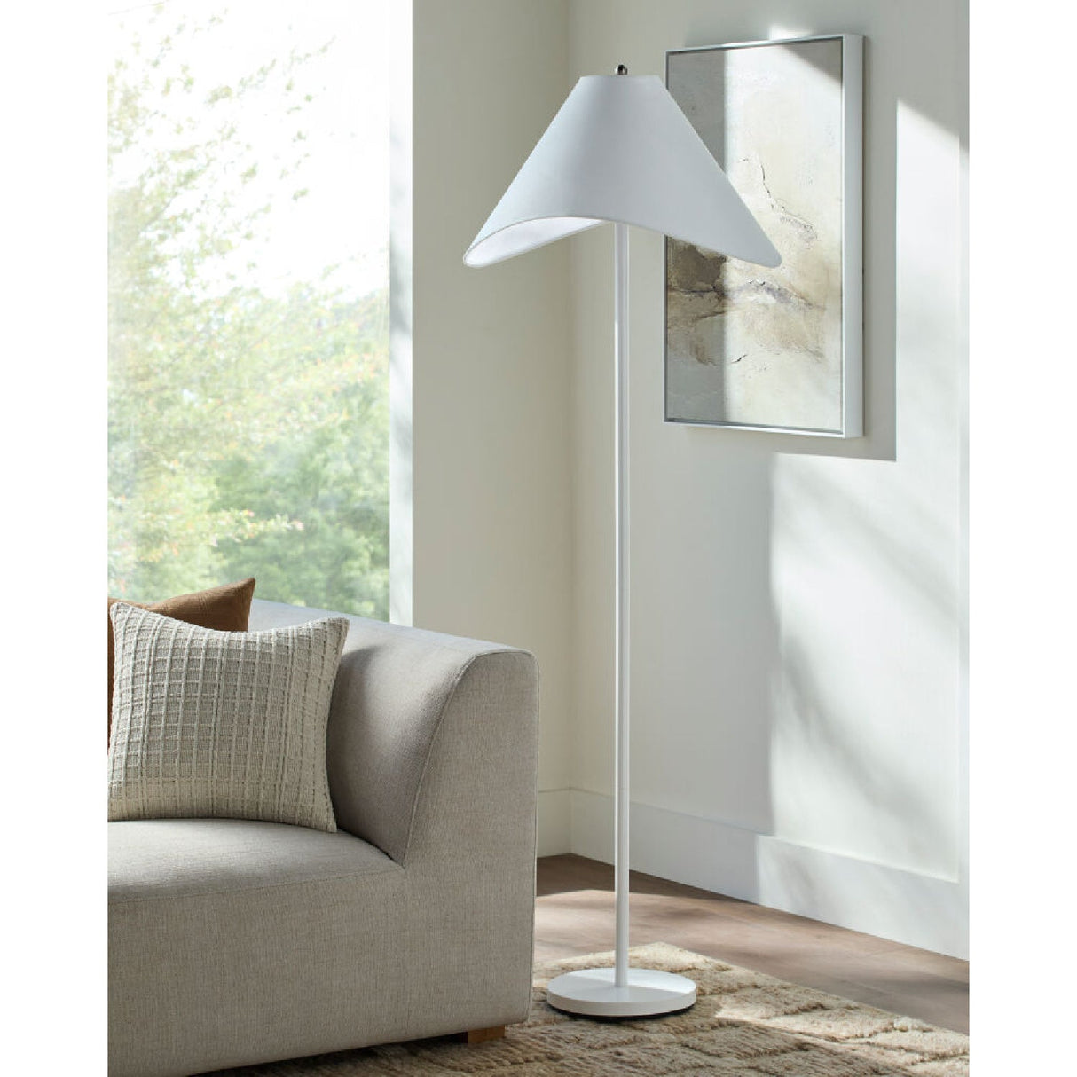 Modern European furniture - Cotton Shade Accent Floor Lamp - www.oroa.com