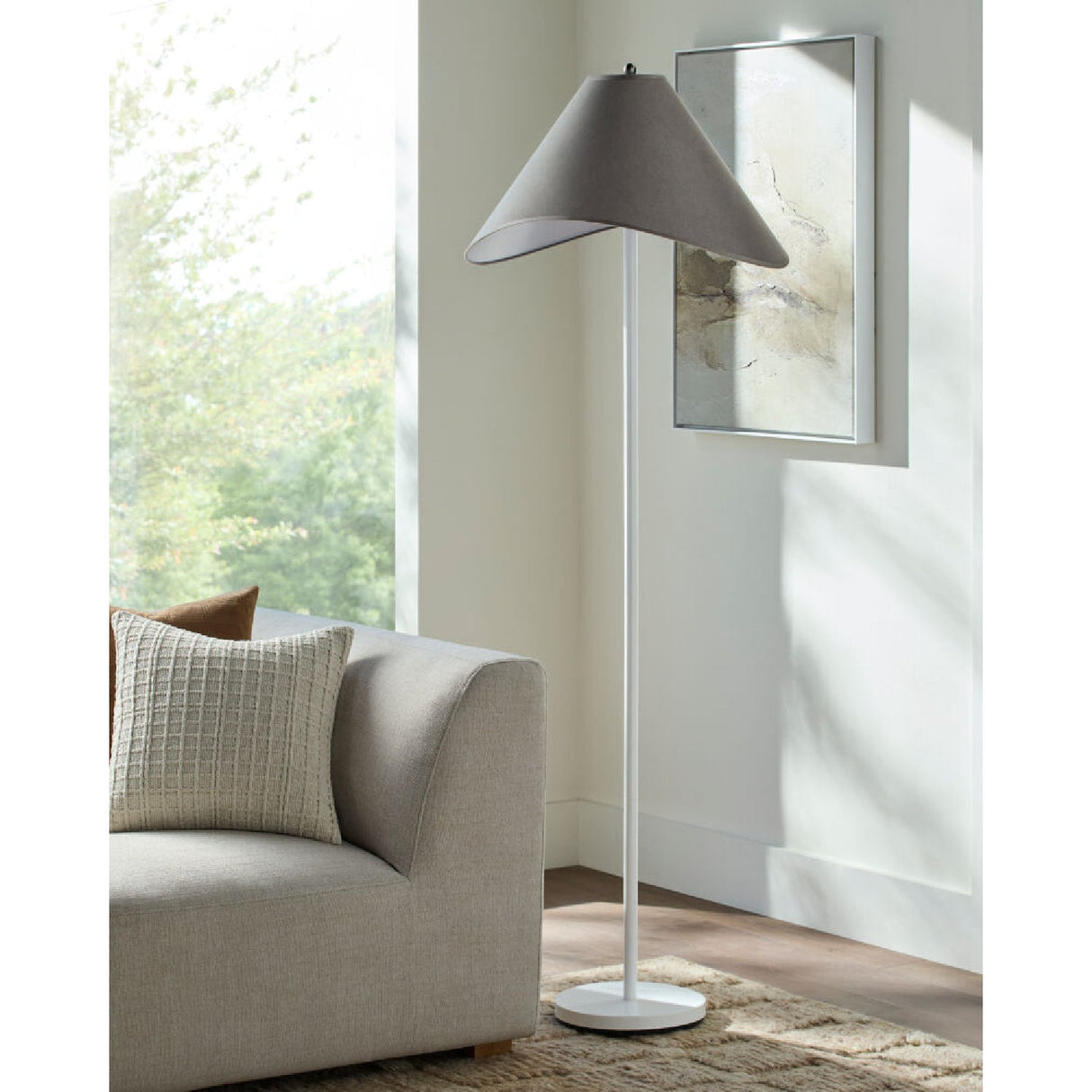 Modern European furniture - Cotton Shade Accent Floor Lamp - www.oroa.com