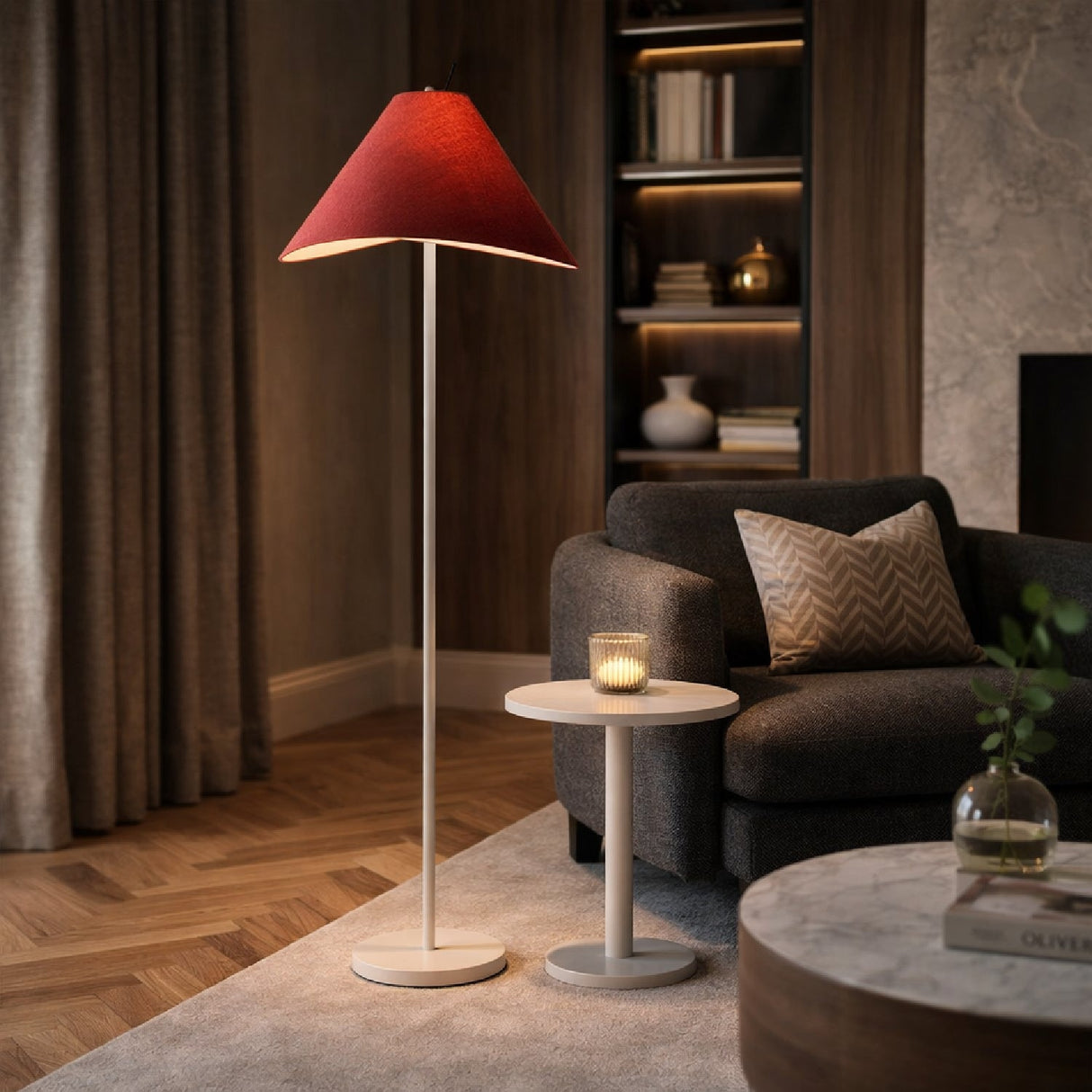 Modern European furniture - Cotton Shade Accent Floor Lamp - www.oroa.com