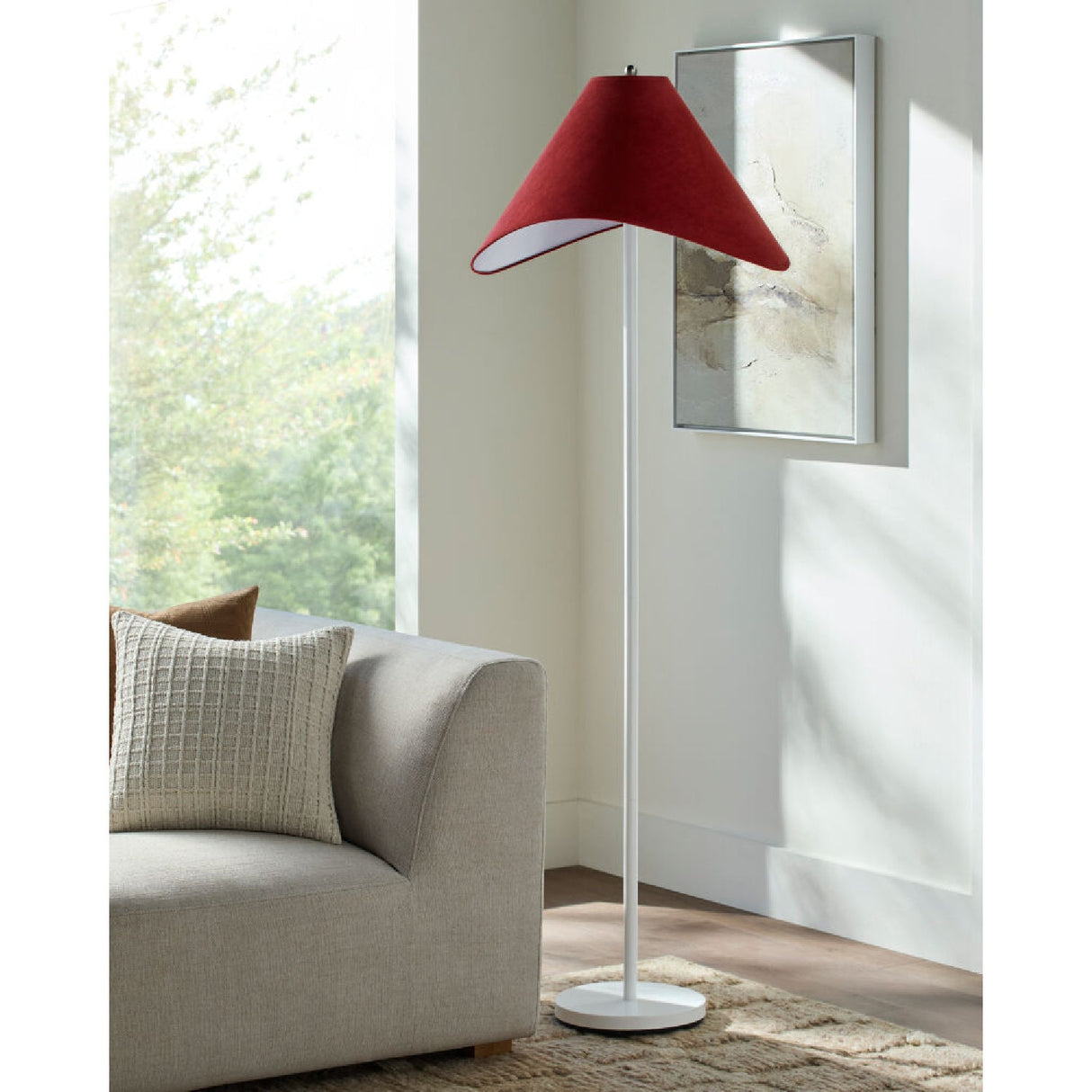 Modern European furniture - Cotton Shade Accent Floor Lamp - www.oroa.com