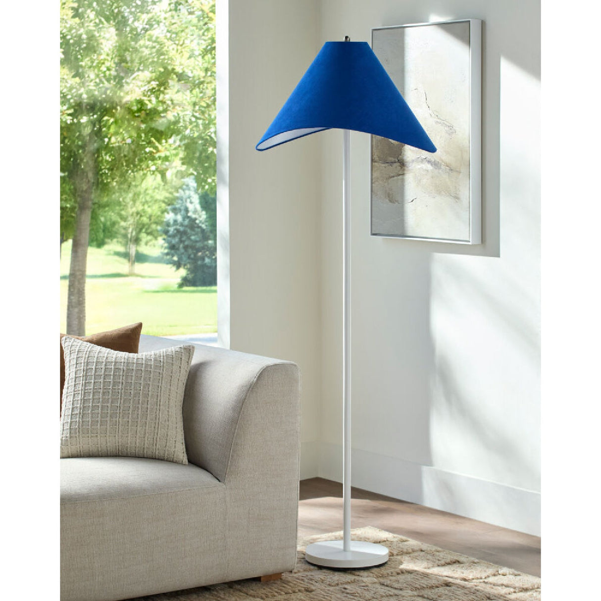 Modern European furniture - Cotton Shade Accent Floor Lamp - www.oroa.com