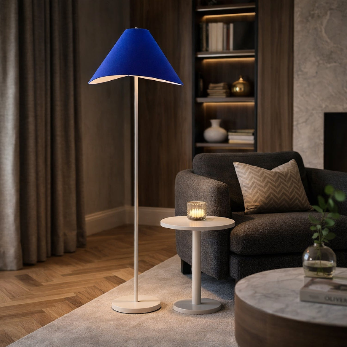 Modern European furniture - Cotton Shade Accent Floor Lamp - www.oroa.com