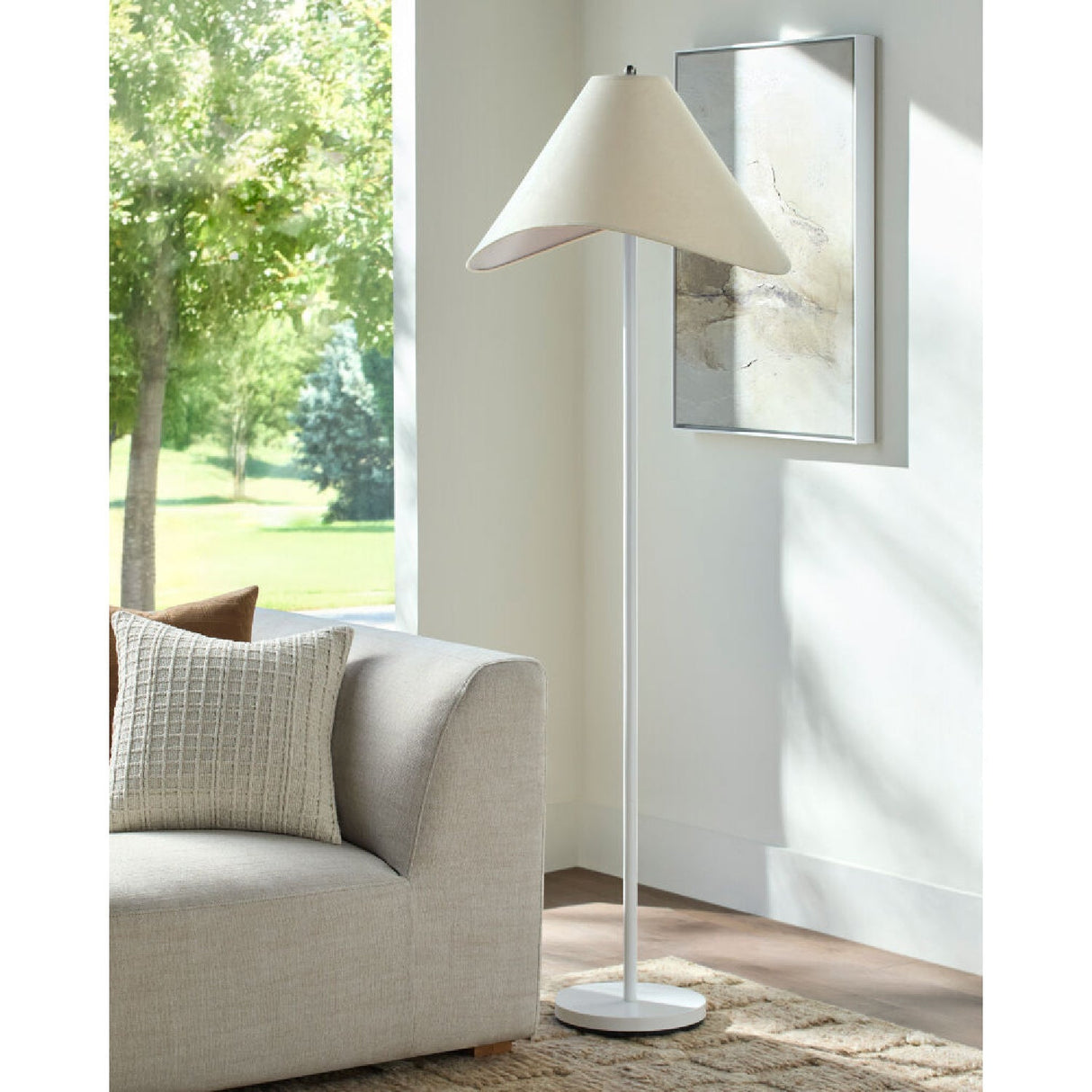 Modern European furniture - Cotton Shade Accent Floor Lamp - www.oroa.com