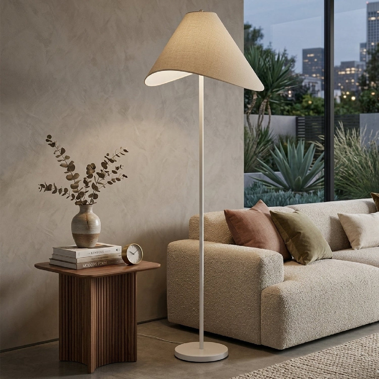 Modern European furniture - Cotton Shade Accent Floor Lamp - www.oroa.com