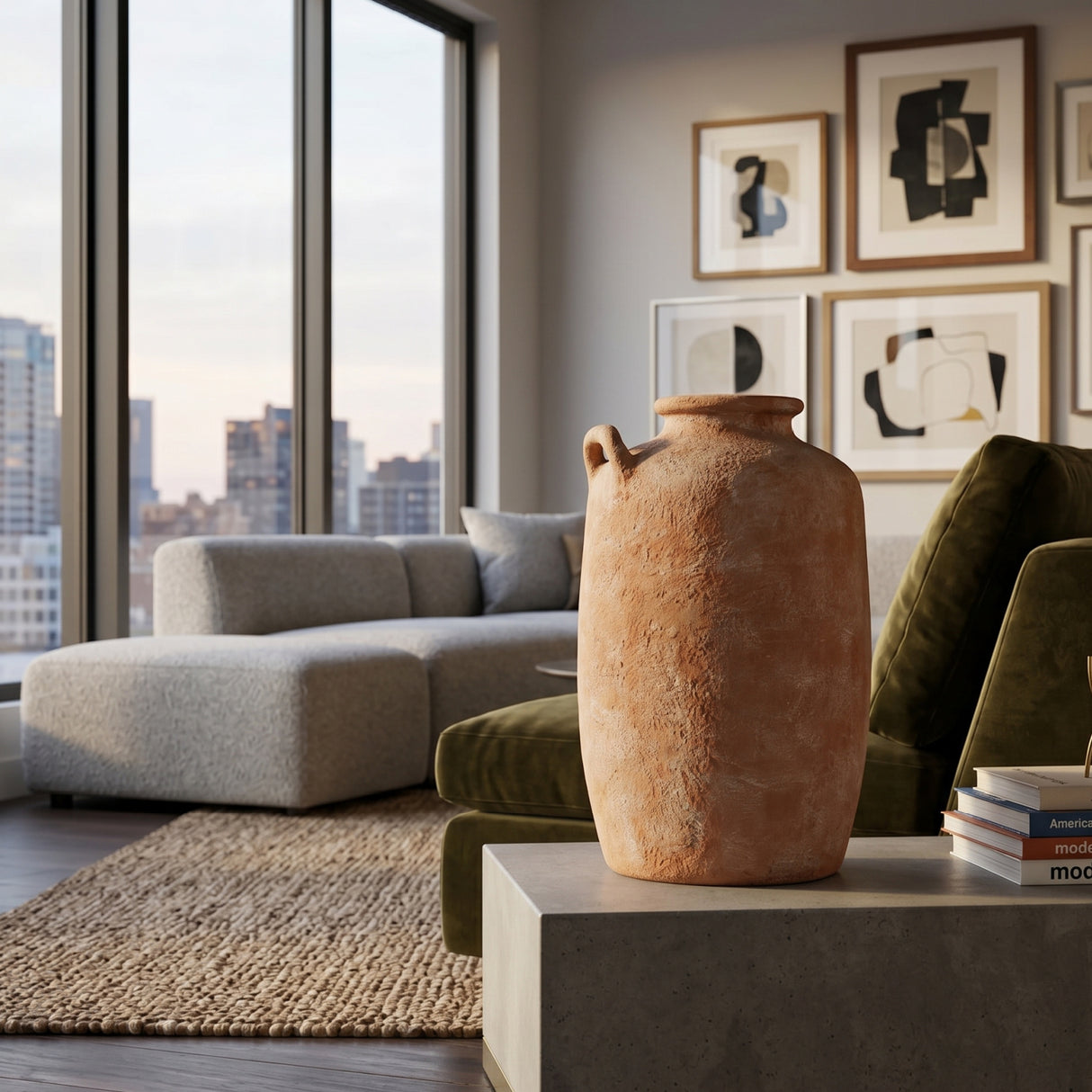 Modern European furniture - Rustic Terracotta Vase - www.oroa.com