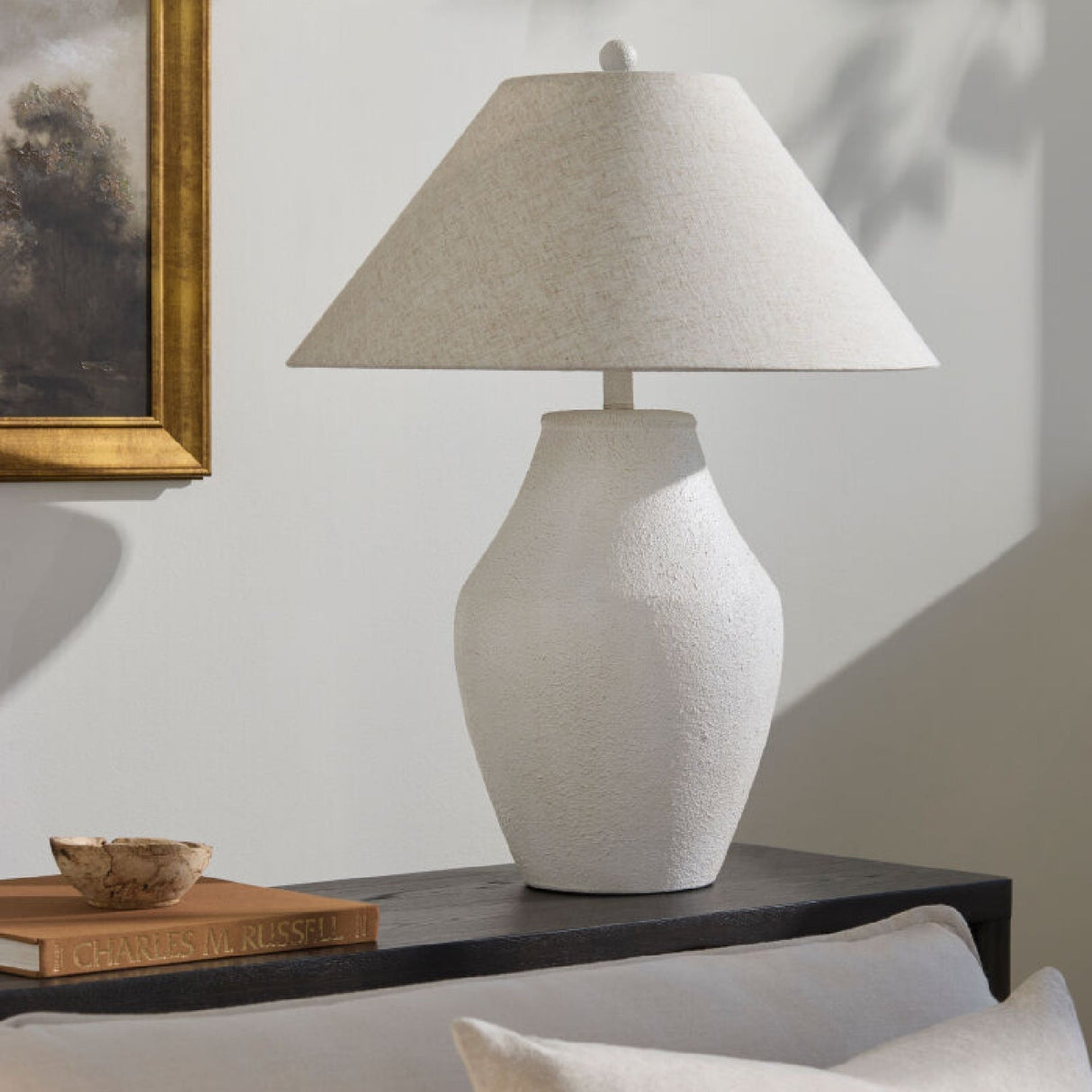 Modern European furniture - Textured Ceramic Accent Table Lamp - www.oroa.com