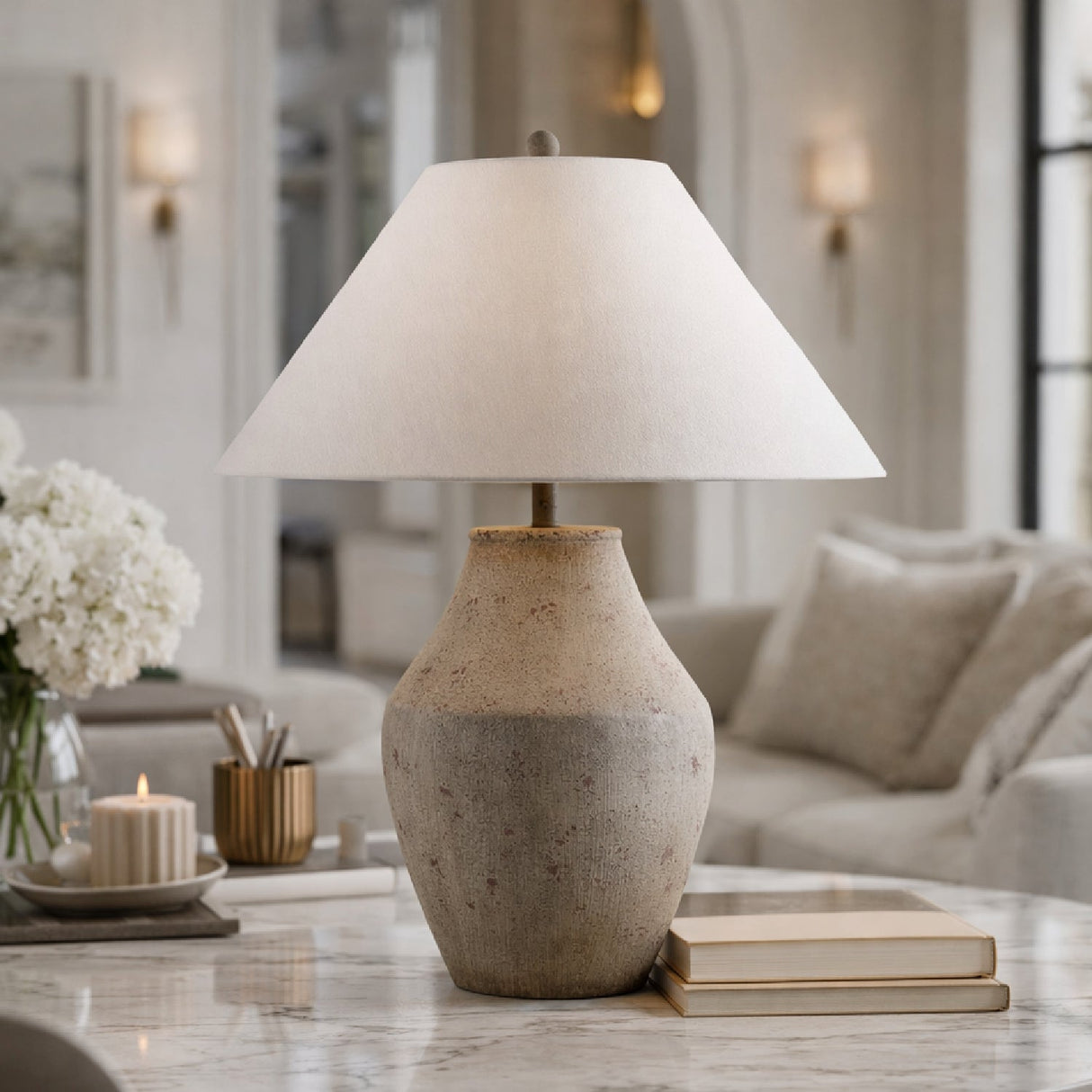 Modern European furniture - Ceramic Base Accent Table Lamp - www.oroa.com