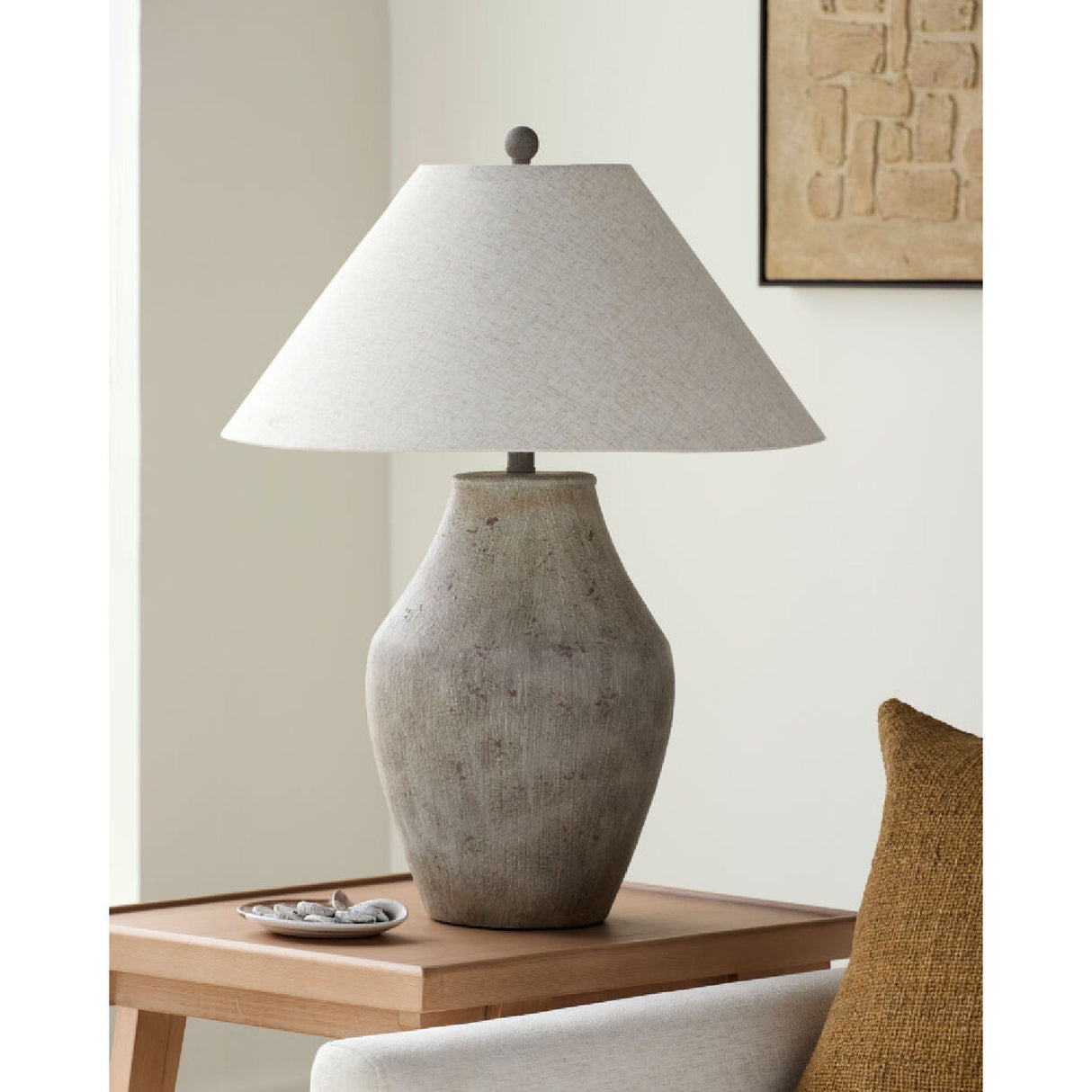 Modern European furniture - Textured Ceramic Accent Table Lamp - www.oroa.com