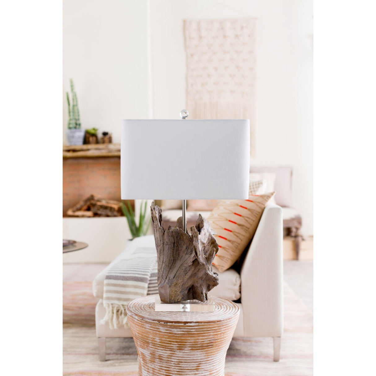 Modern European furniture - Organic Wooden-Look Table Lamp - www.oroa.com