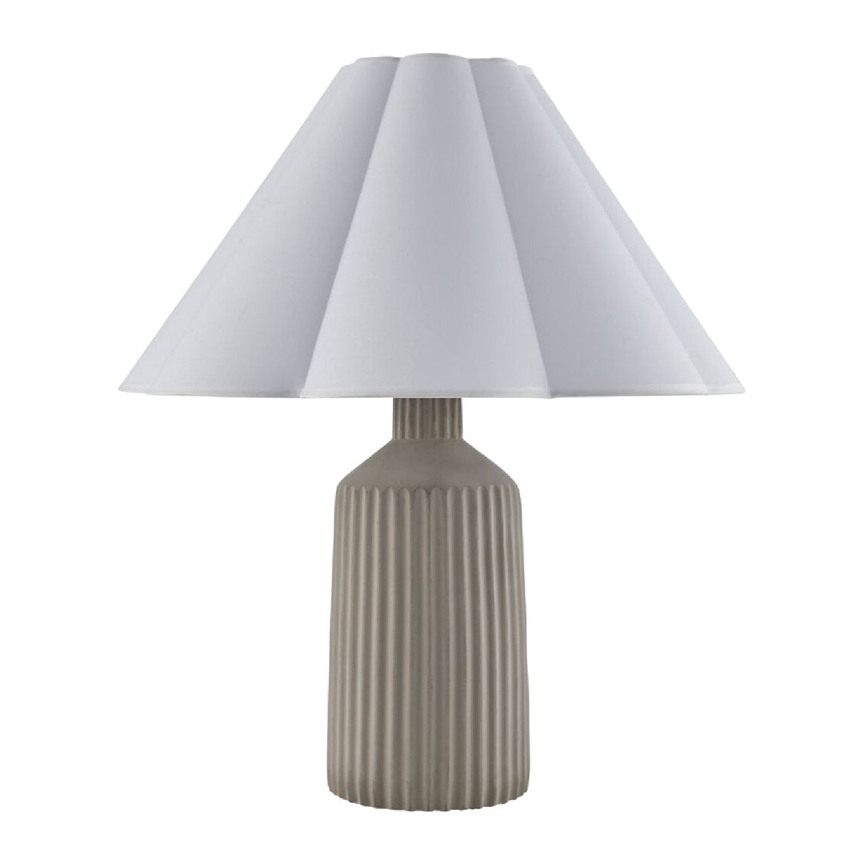 Modern European furniture - Gray Fluted Concrete Table Lamp - www.oroa.com
