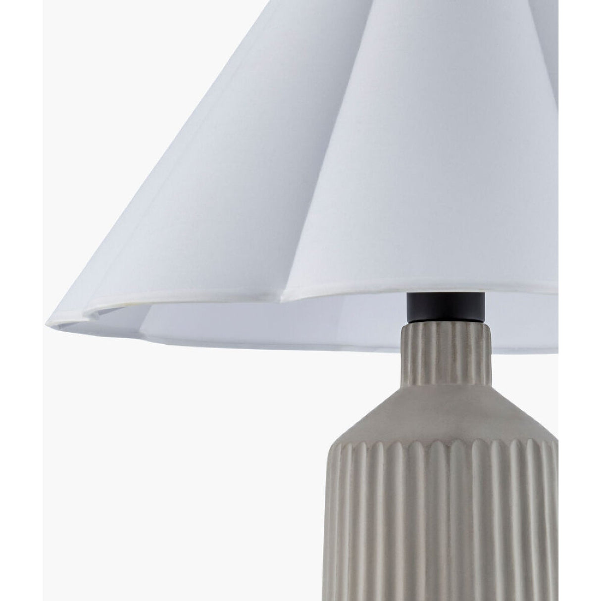 Modern European furniture - Gray Fluted Concrete Table Lamp - www.oroa.com