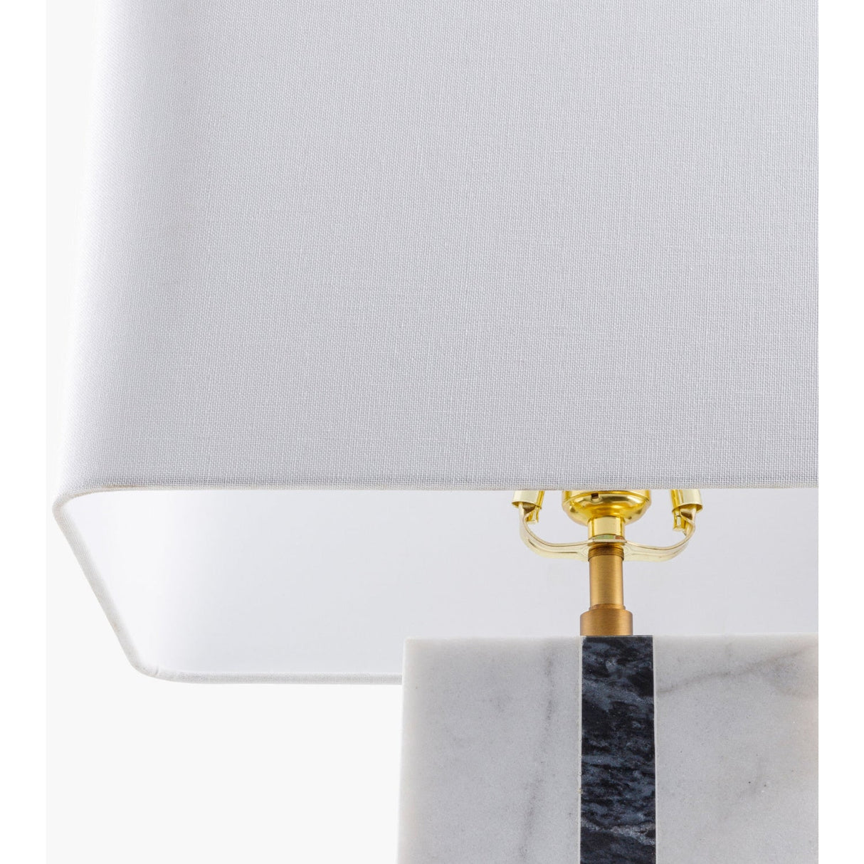 Modern European furniture - Marble White Linen Table Lamp - www.oroa.com