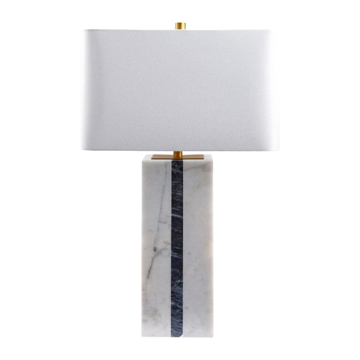 Modern European furniture - Marble White Linen Table Lamp - www.oroa.com