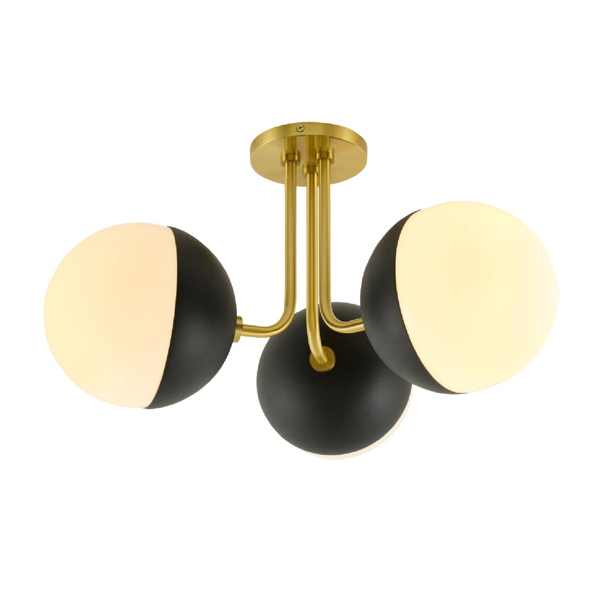 Modern European furniture - Electroplated Black 3-Light Chandelier - www.oroa.com
