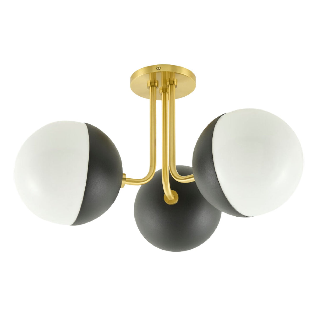 Modern European furniture - Electroplated Black 3-Light Chandelier - www.oroa.com