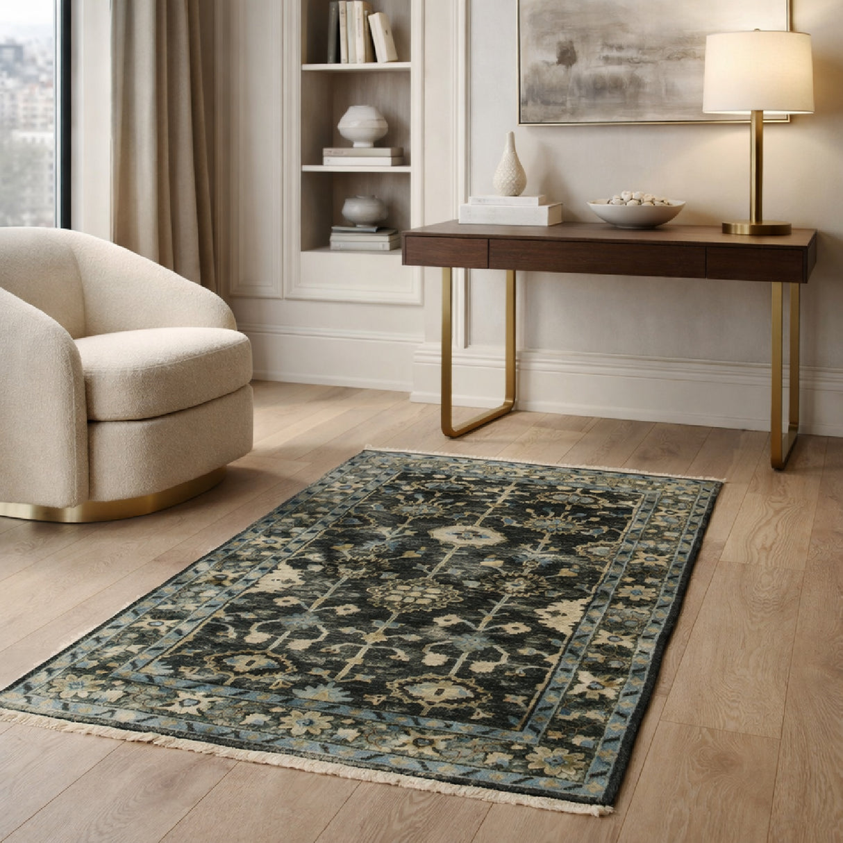 Modern furniture - Hand-Knotted Wool Boho Carpet - www.oroa.com