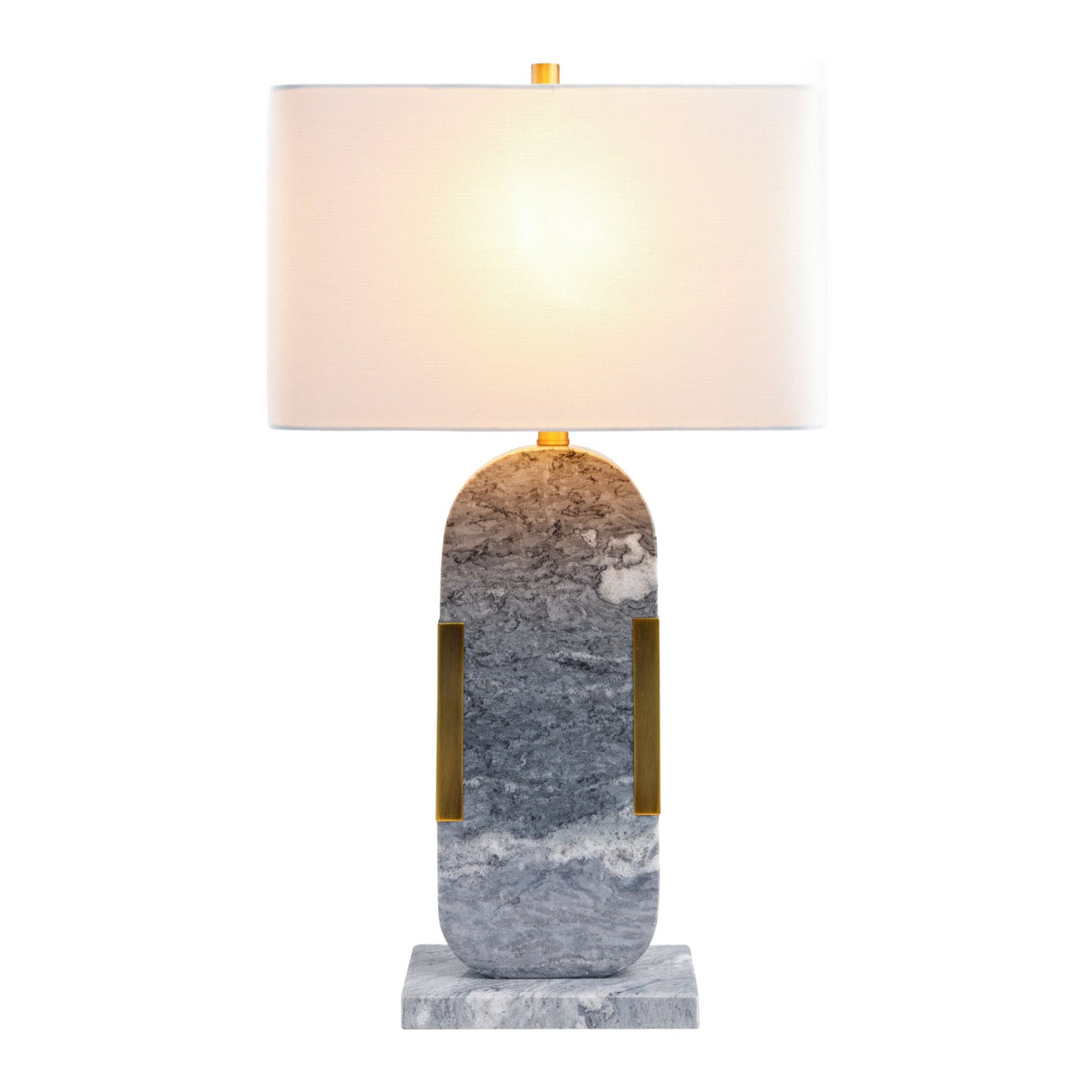 Modern European furniture - Gray Marble Accent Table Lamp - www.oroa.com