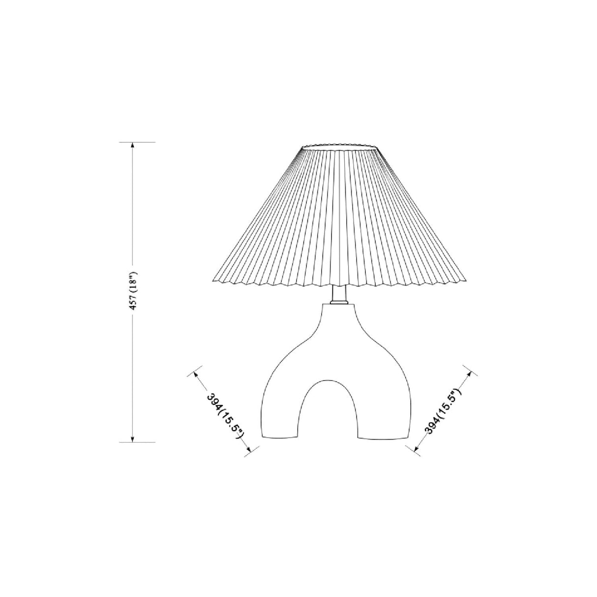Modern European furniture - Ceramic Cream Linen Table Lamp - www.oroa.com