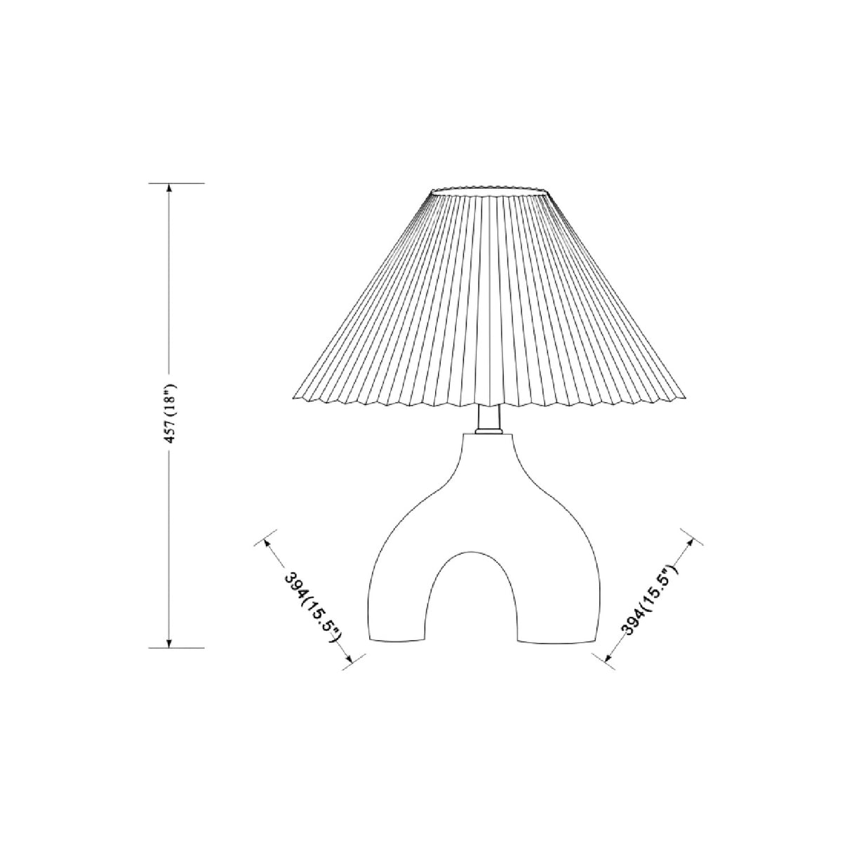 Ceramic Cream Linen Table Lamp | Oroa.com
