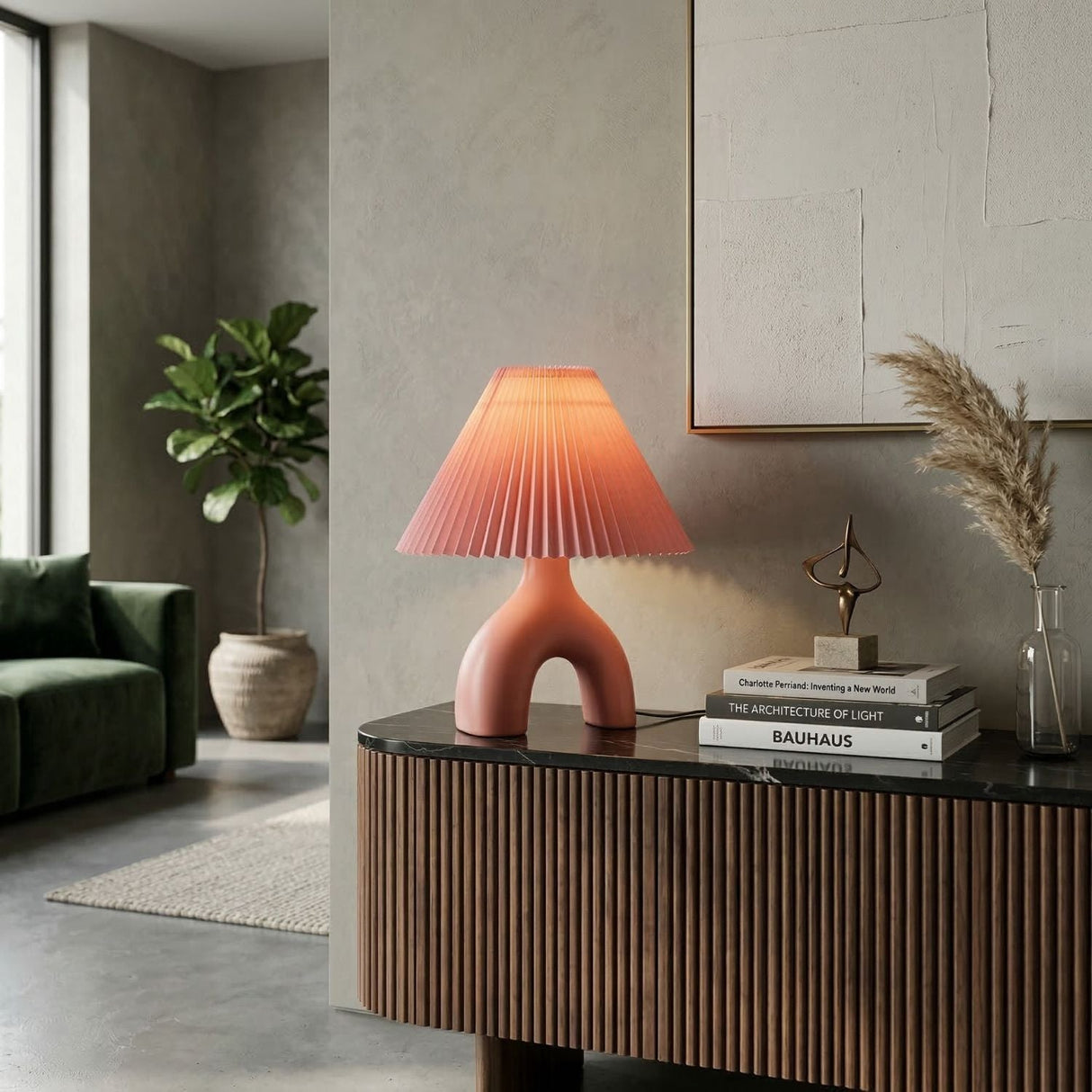 Modern European furniture - Ceramic Cream Linen Table Lamp - www.oroa.com