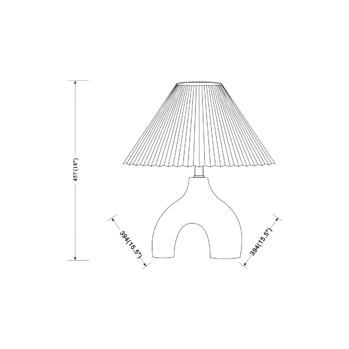 Modern European furniture - Ceramic Cream Linen Table Lamp - www.oroa.com