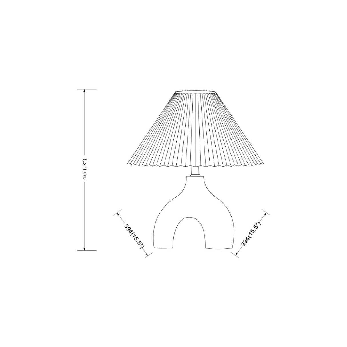 Modern European furniture - Ceramic Cream Linen Table Lamp - www.oroa.com