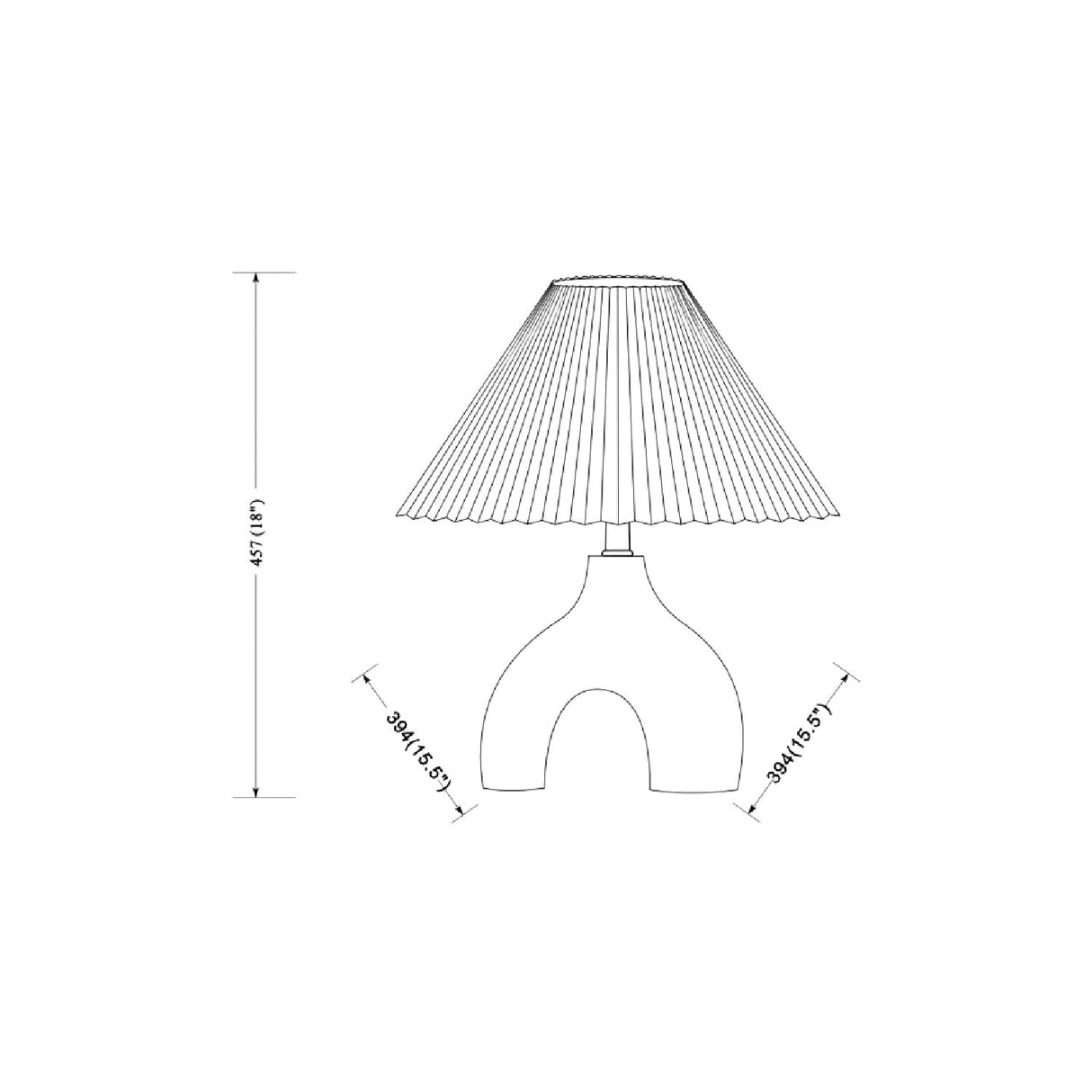 Modern European furniture - Ceramic Cream Linen Table Lamp - www.oroa.com