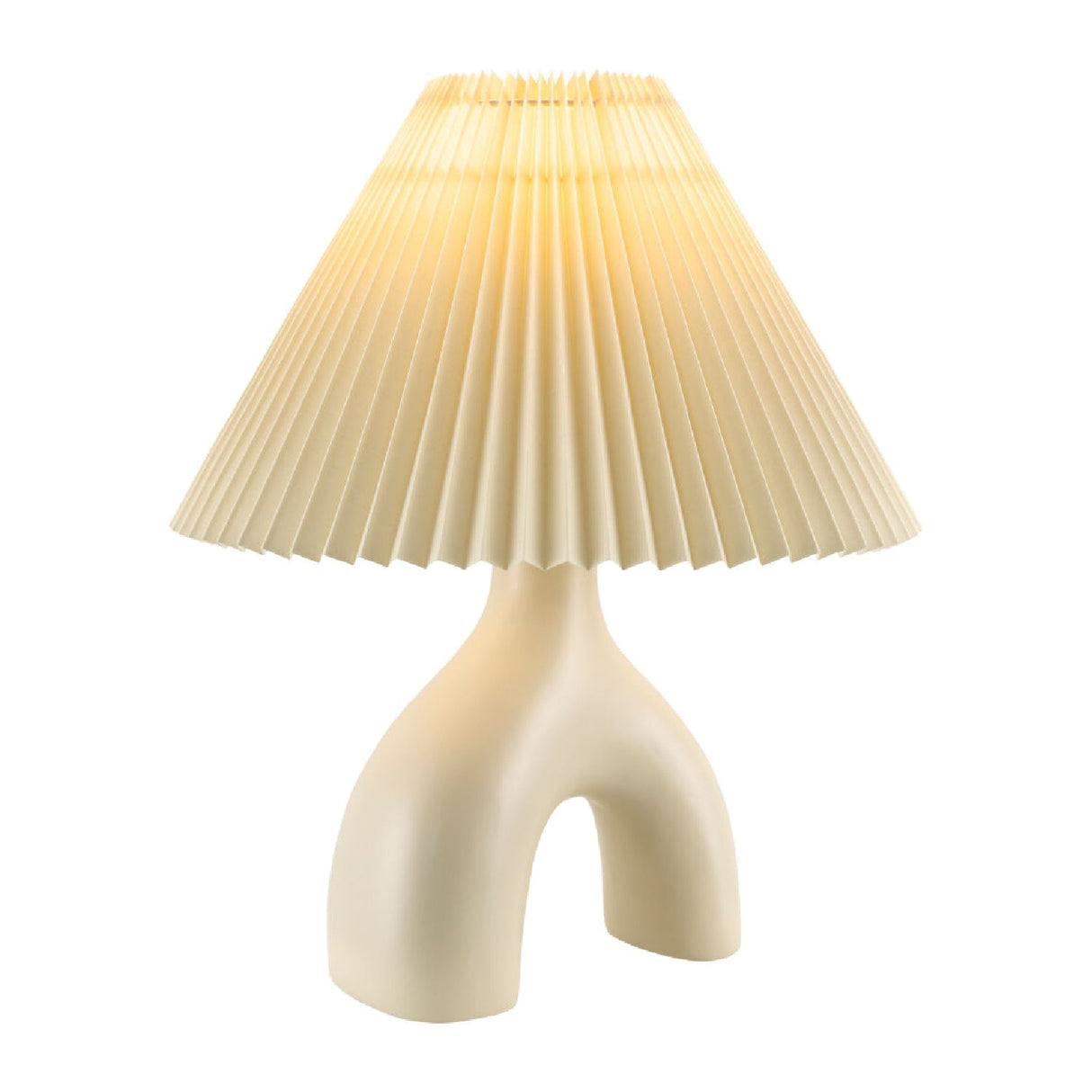 Modern European furniture - Ceramic Cream Linen Table Lamp - www.oroa.com