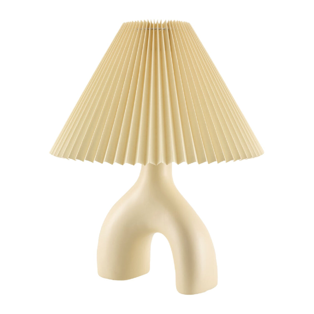 Modern European furniture - Ceramic Cream Linen Table Lamp - www.oroa.com
