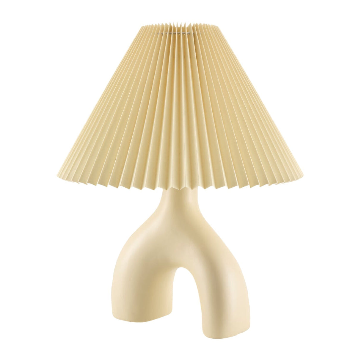 Modern European furniture - Ceramic Cream Linen Table Lamp - www.oroa.com