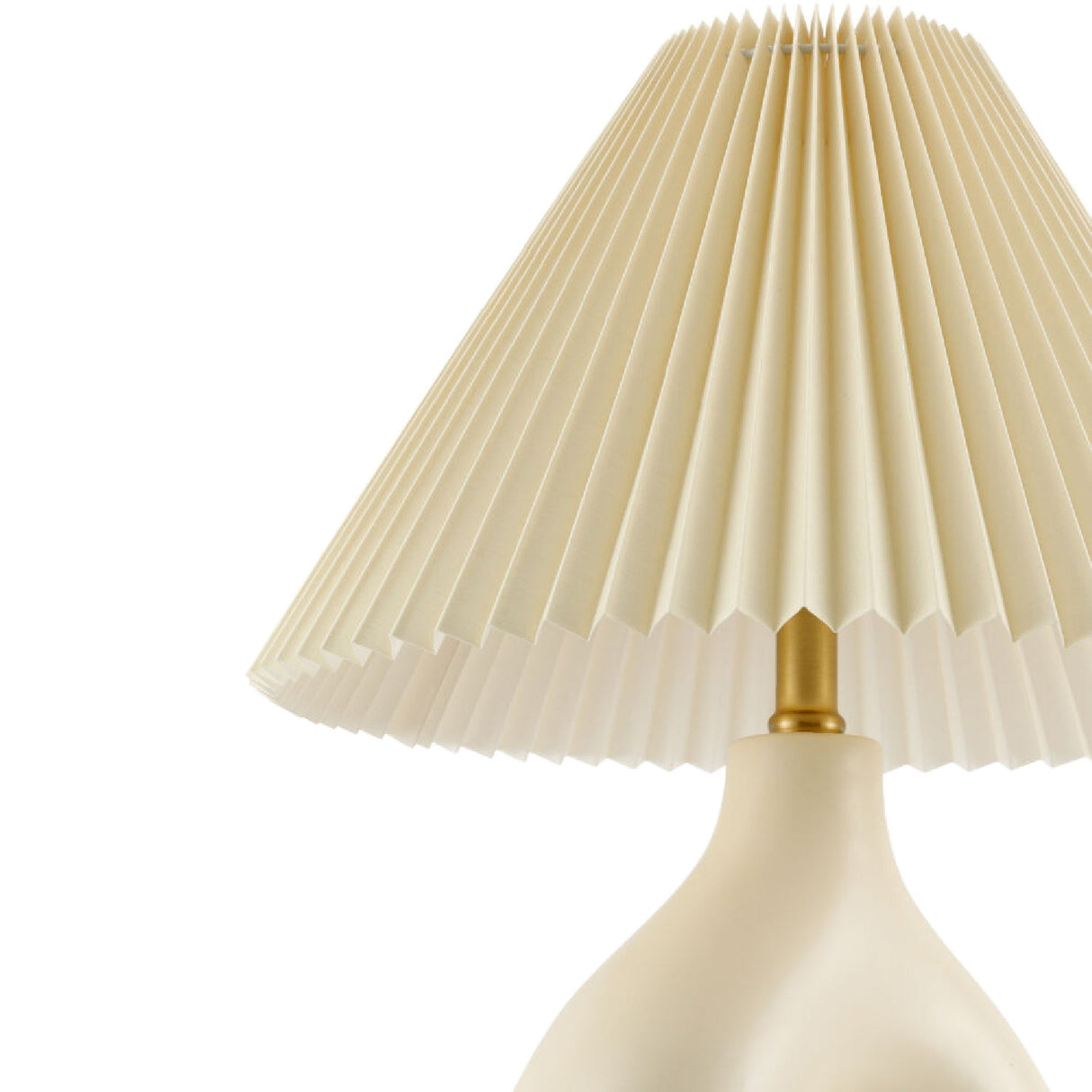 Modern European furniture - Ceramic Cream Linen Table Lamp - www.oroa.com