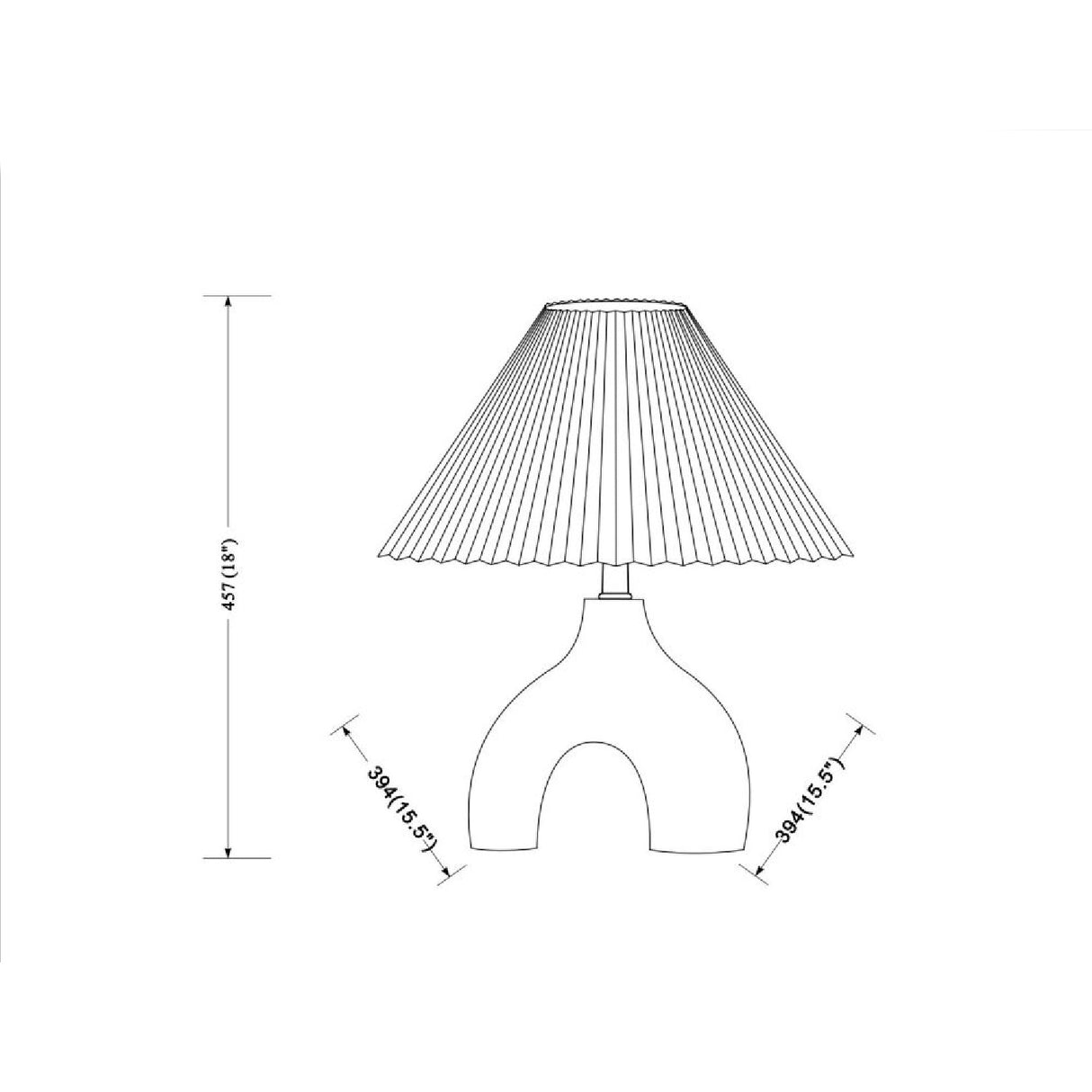 Ceramic White Linen Table Lamp | Oroa.com