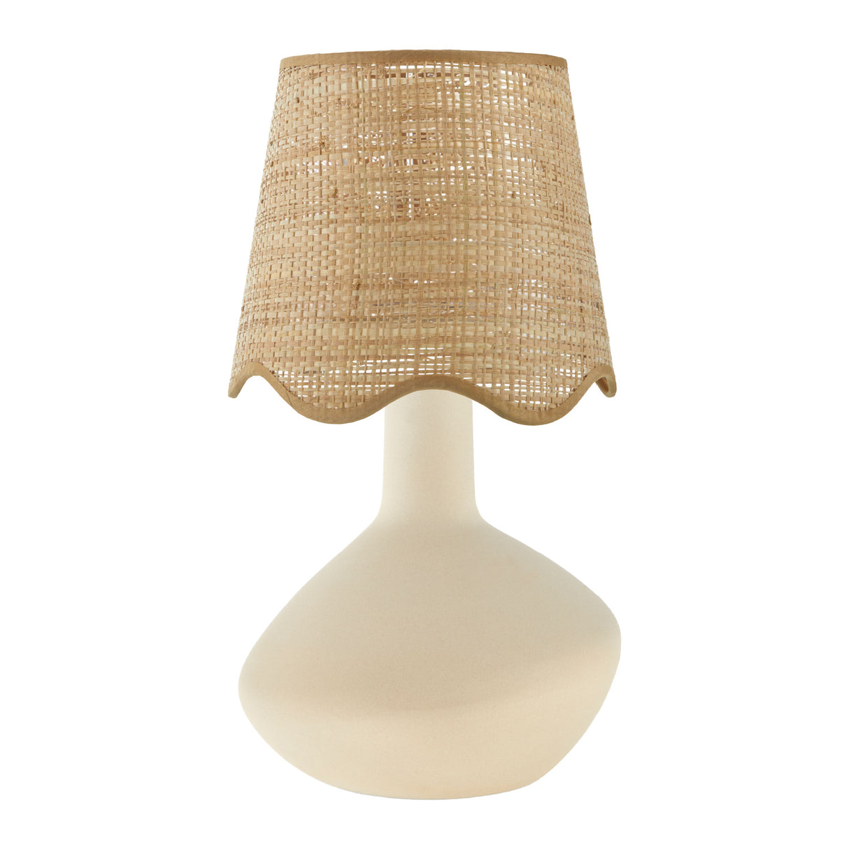Modern European furniture - Wavy Rattan Accent Table Lamp - www.oroa.com