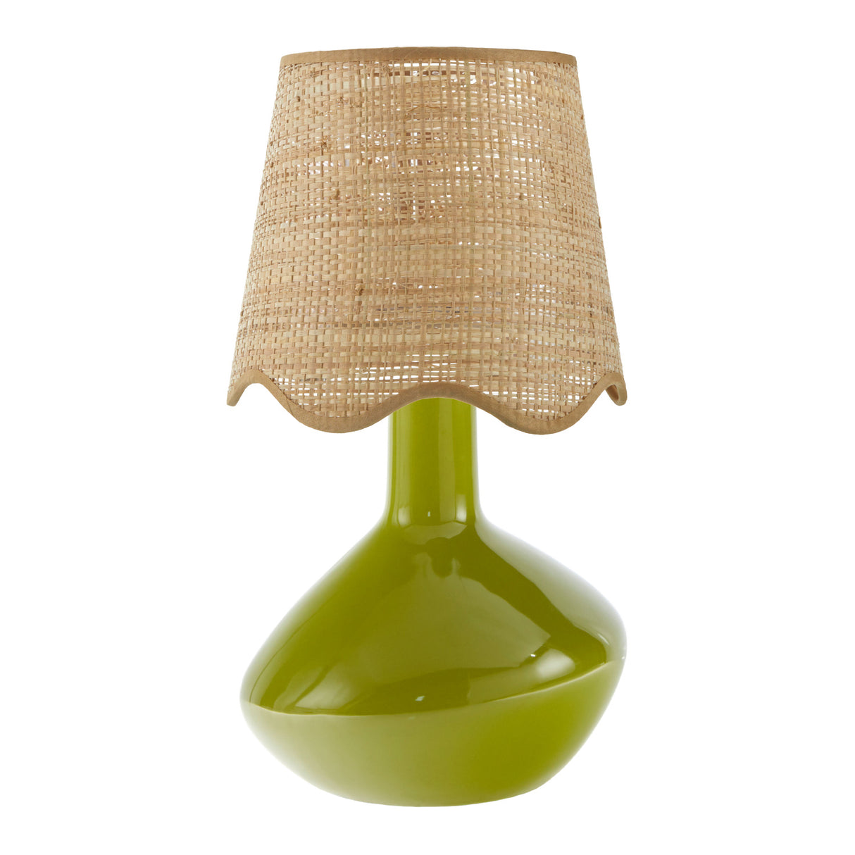 Modern European furniture - Wavy Rattan Accent Table Lamp - www.oroa.com